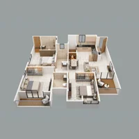 Rachana Privana Moshi 3 BHK Floor Plan Image